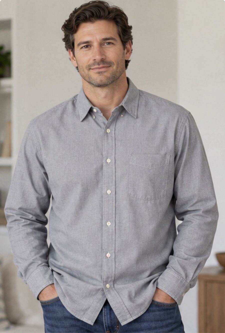 Polo Golf Ralph Lauren Men’s XXL Lowell Sport Gray Long Sleeve Button Shirt